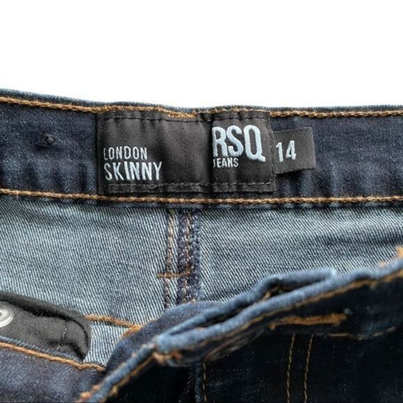 RSQ London Skinny Dark wash jeans‎ Size 14 - Picture 8 of 8